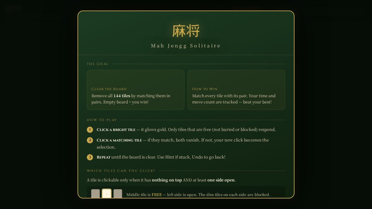 Preview of Mah Jongg Solitaire