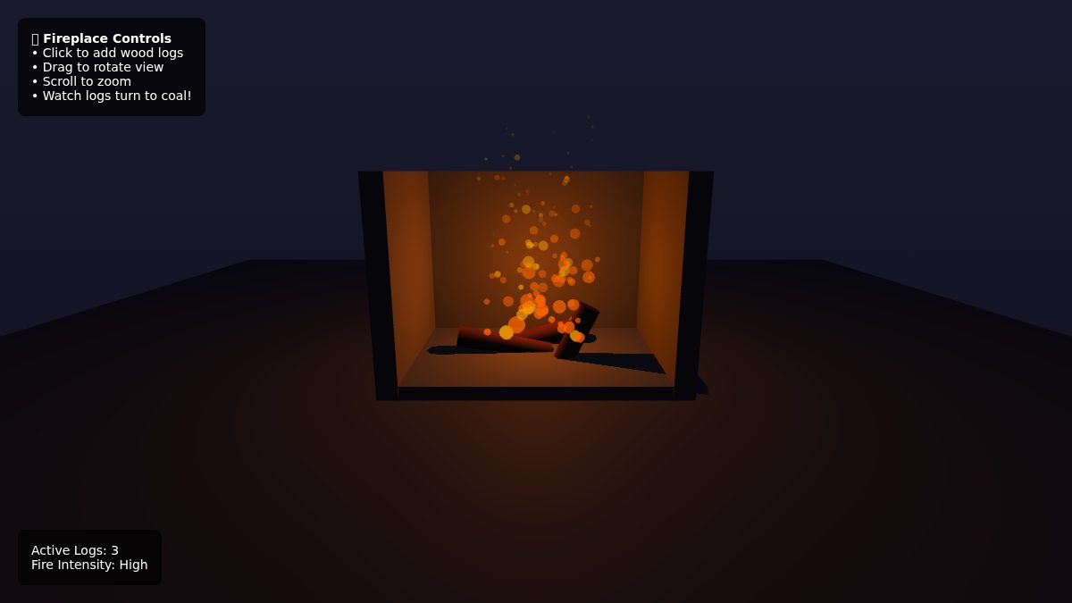 Preview of Realistic 3D fire place